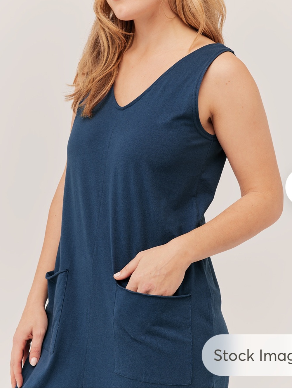 Pact Women's blue Sleeveless Wide-Leg Jumpsuit, size small - Picture 3 of 9